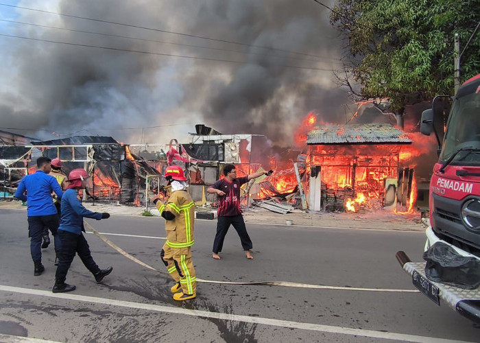 Sejumlah Kios Jalan Talang Kerangga Palembang Hangus Terbakar, Sempat Dengar Suara Ledakan