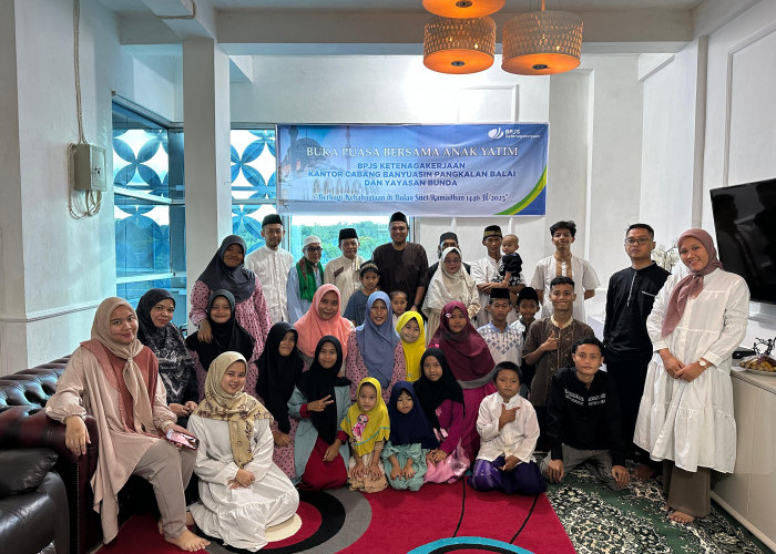 Buka Bersama Anak Yatim, Silaturahmi BPJS Ketenagakerjaan Cabang Banyuasin di Bulan Suci Ramadan 