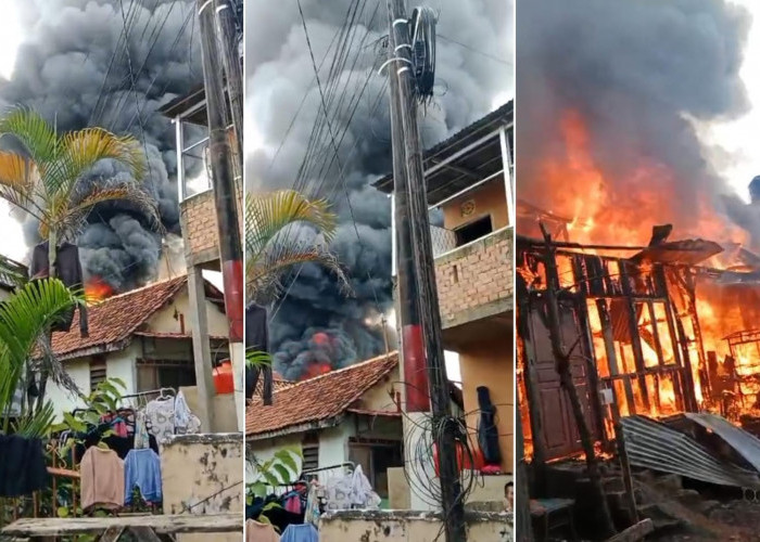 Rumah di Jalan Lomba Jaya Palembang Hangus Terbakar, Warga Panik
