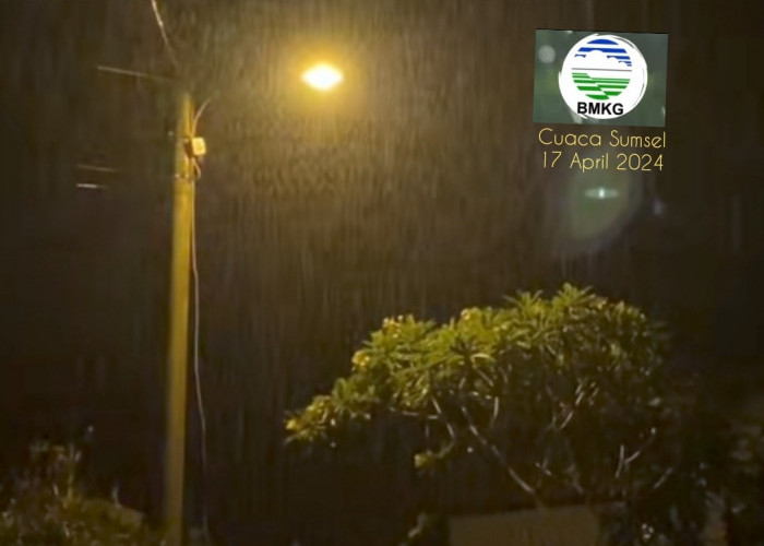 Malam Hari Ini Palembang Diprediksi Hujan Petir, Bagaimana Daerah Anda Cek di Sini.