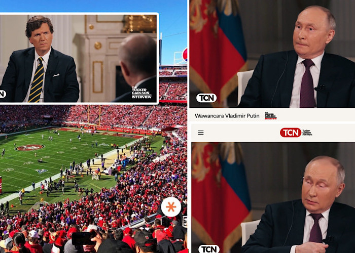 Wawancara Tucker dan Putin Sudah Ditonton 150 Juta Kali di X, Kalahkan Super Bowl di Banyak TV di Amerika   