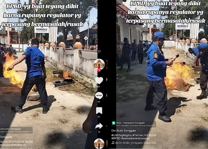 Emak-emak Tertawa, Edukasi Padamkan Api Gagal Total Karung Basah Tak Mempan, Ujungnya Harus Pakai APAR