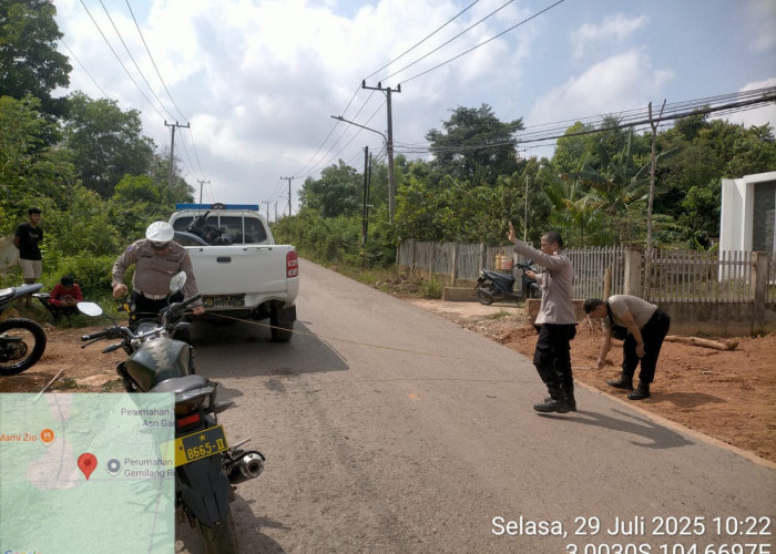 Lakalantas di Gandus Palembang, Diduga Lalai Lawan Arus Sepeda Motor Tabrak Truk Angkut Tanah 