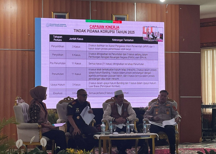 Capaian Kinerja Tipikor Tahun 2025 Kejari OKI 9 Perkara Eksekusi