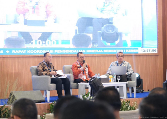 Kanwil Kemenkum Babel Ikuti Penutupan Rapat Koordinasi Pengendalian Kinerja Kementerian Hukum 2025