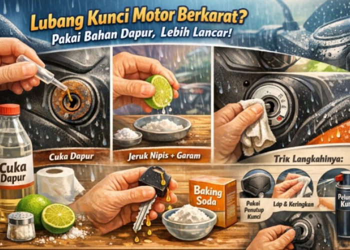 Lubang Kunci Motor Berkarat Karena Hujan? Cukup Pakai Bahan Dapur Ini, Dijamin Lebih Lancar!