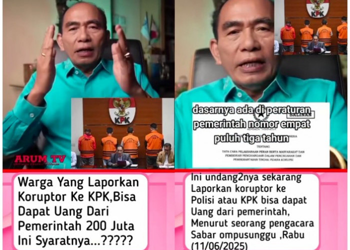 Sabar Ompusunggu Bikin Geger Klaim Lapor Koruptor Bisa Dapat Rp200 Juta dari Pemerintah, Benarkah?
