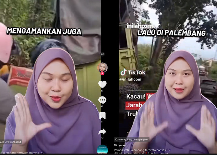 Wanita Ini Ngotot Truk Kecelakaan Dijarah Lokasinya di Palembang, Padahal Konten Kreator Lain Sudah Minta Maaf
