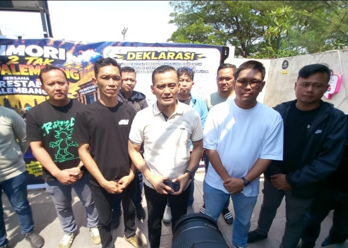 Rangkul Bikers 2 Tak, Polrestabes Palembang Ajak Lawan Balap Liar, Geng Motor dan Tawuran