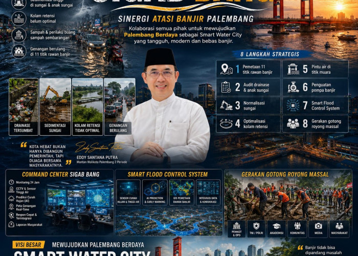 Eddy Santana Tawarkan SIGAB BANG Atasi Banjir di Palembang  