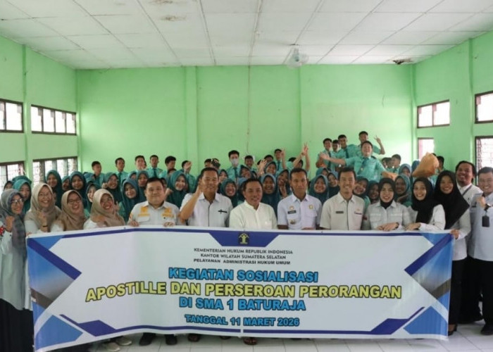 Kemenkum Sumsel Kenalkan Layanan Apostille dan Perseroan Perorangan kepada Pelajar SMAN 1 OKU