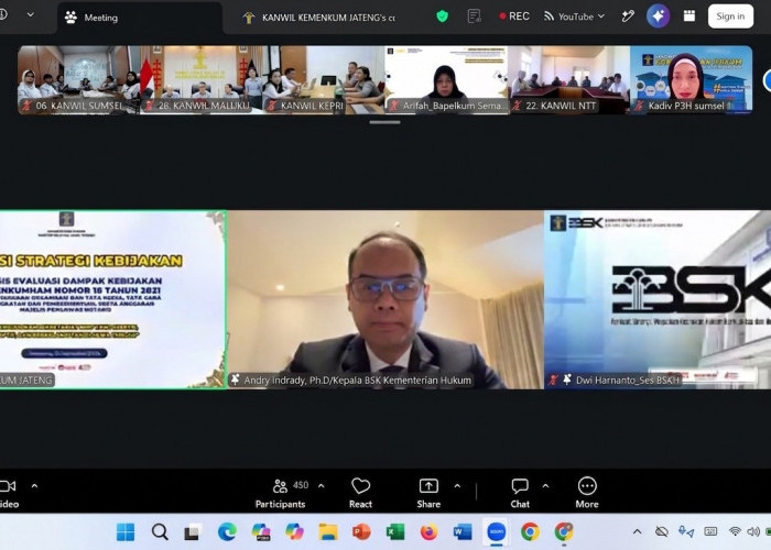 Evaluasi Kebijakan Pengawasan Notaris yang Lebih Efektif, Kemenkum Sumsel Ikuti Diskusi Strategi Kebijakan