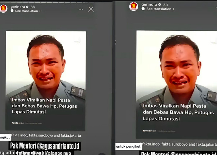 Gercep, Respon Aduan Eks Petugas Lapas Tanjung Raja Admin Gerindra Dinilai Tokcer Jadi Sentra Aduan Wong Cilik