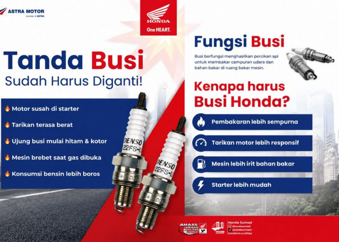 Astra Motor Edukasi Pengguna Honda: Kenali Tanda Busi Motor Harus Diganti untuk Menjaga Performa Mesin