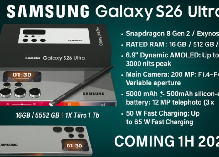 Bocoran Spesifikasi Lengkap Samsung Galaxy S26 Ultra, Pakai Layar 6,9 Inci hingga Snapdragon Terbaru