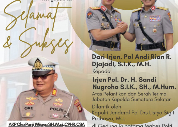 Satlantas Polres OKI: Selamat dan Sukses atas Pelantikan & Sertijab Kapolda Sumsel