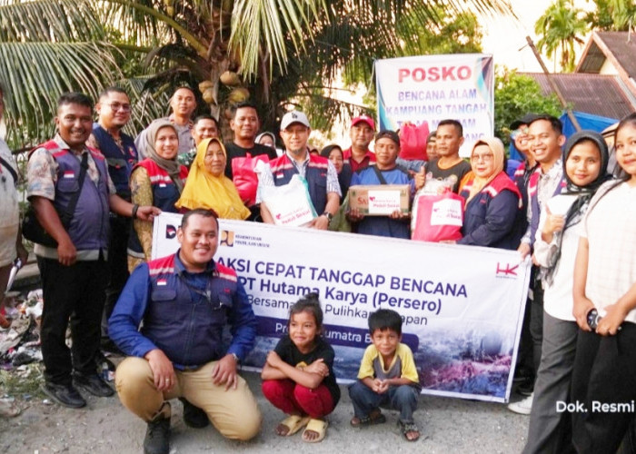 Tanggap Bencana Hidrometeorologi di Sumbar, Hutama Karya Perkuat Bantuan Lewat HK Peduli