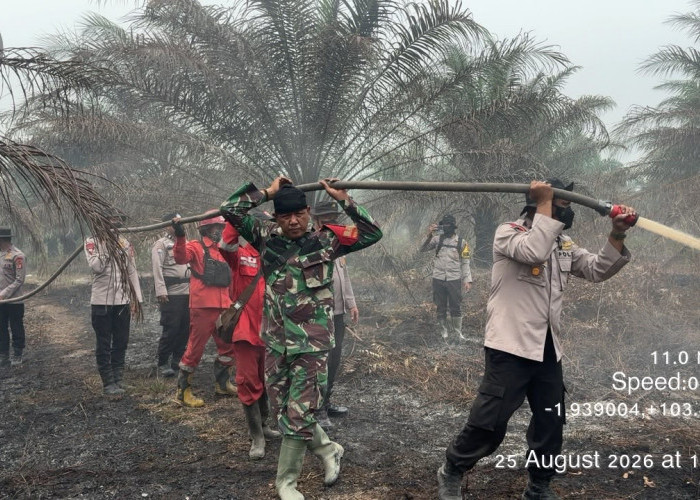 Operasi Aman Nusa II, 10 Personel Satbrimob Bergerak Padamkan Karhutla di Bayung Lencir