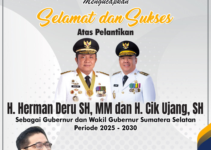 SMKN 1 Indralaya Selatan Mengucapkan Selamat dan Sukses atas Dilantiknya Herman Deru dan Cik Ujang