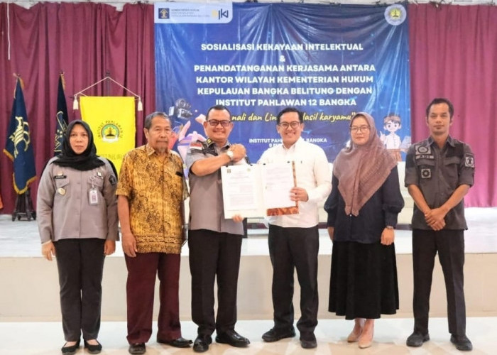 KI Goes To Campus: Kanwil Kemenkum Babel Edukasi Kekayaan Intelektual di Institut Pahlawan 12