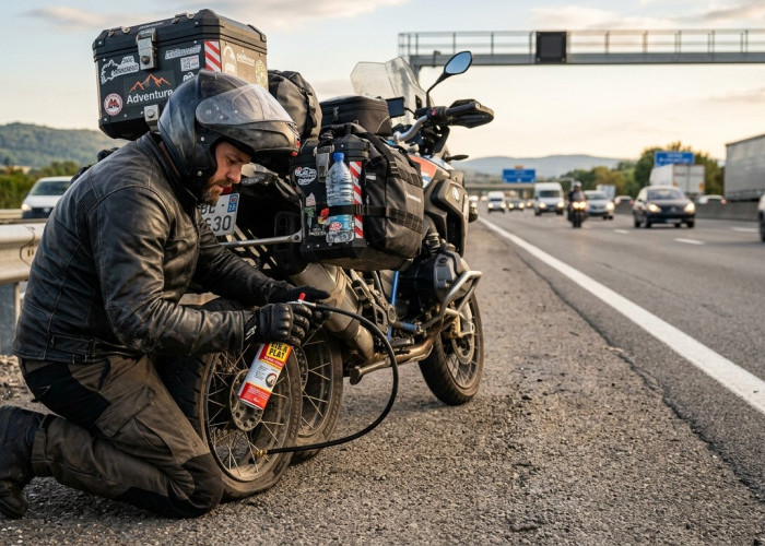 Ban Motor Bocor Halus di Jalan? Cairan Emergency Tire Inflator Ini Jadi Penyelamat Tanpa Bongkar Ban