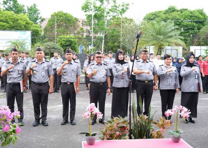 Kanwil Kemenkum Babel Gelar Apel Pagi dan Penghargaan Pegawai Teladan Triwulan III