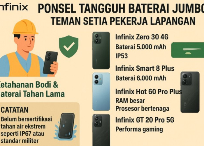 Infinix Telurkan Ponsel Sertifikasi Militer dengan Baterai Jumbo, Teman Setia Pekerja Lapangan