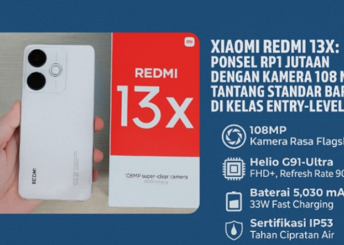 Xiaomi Redmi 13X: Ponsel Sejutaan dengan Kamera 108 MP, Standar Baru di Kelas Entry-Level