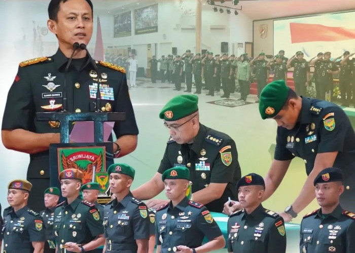 Pangdam II/Sriwijaya Pimpin Mutasi Pejabat, Ini Daftar Lengkap Perwira yang Berganti Jabatan