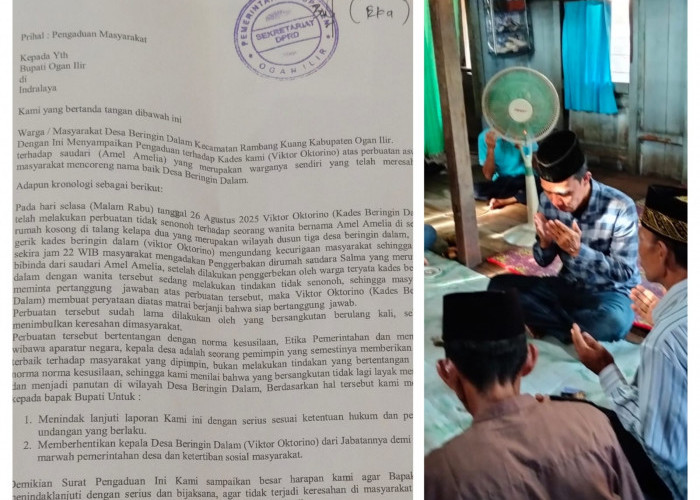 Resah dengan Kelakuan Kades, Warga Desa Beringin Dalam Mengadu ke Bupati dan DPRD Ogan Ilir