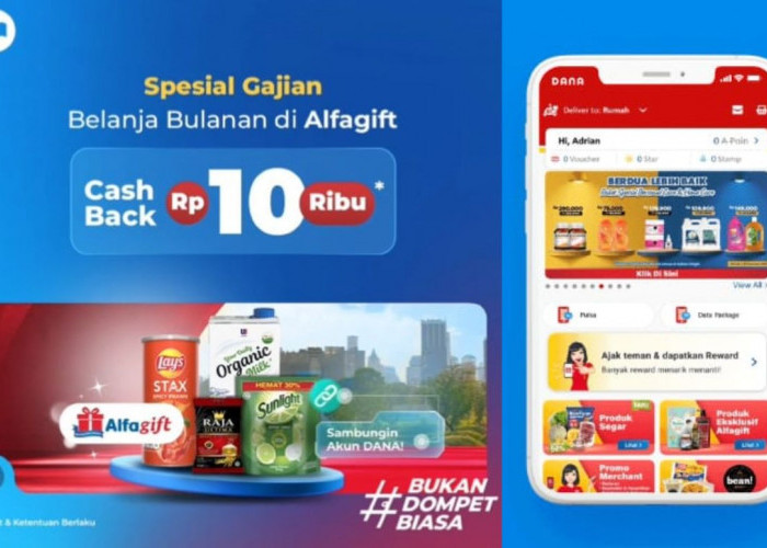 Promo Spesial Gajian, Ada Voucher Cashback Rp10 Ribu di Alfagift dengan Pembayaran via DANA! Begini Cara Klaim