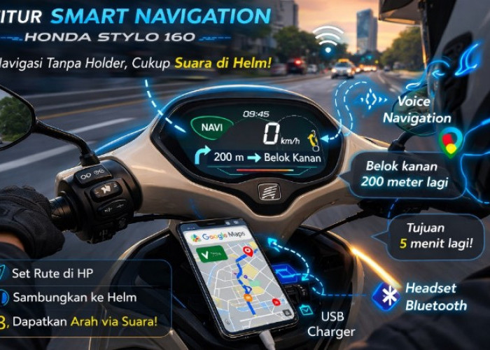 Navigasi Tanpa Ribet di Jalan, Ini Fakta Fitur “Smart Navigation” Honda Stylo 160 yang Jarang Diketahui