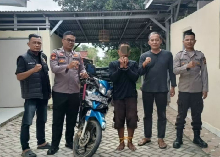 Pencuri Motor Milik Warga Payaraman Timur Diamankan di Polsek Tanjung Batu, Tertangkap di Menanti Muara Enim 