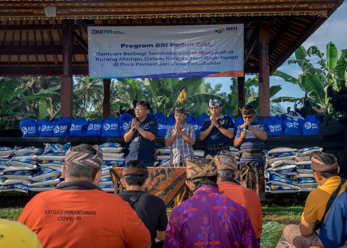 Peringati Hari Raya Nyepi, BRI Peduli Bagikan Bantuan Sembako di Bali