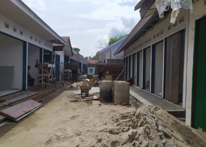 Proyek Revitalisasi Kios Pasar Kayuagung Hampir Rampung, Segera Ditempati Pedagang Lama