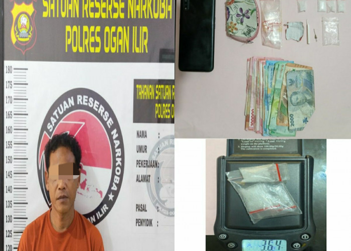 Satres Narkoba Polres Ogan Ilir Amankan Pengedar Sabu di Pulau Semambu, Temukan 3,64 Gram dalam Paket