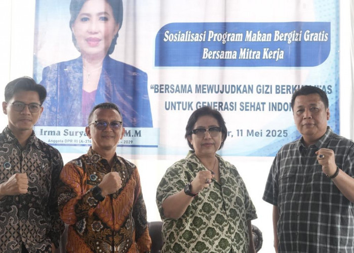 Irma Suryani Anggota Komisi IX DPR RI, Pimpin Sosialisasi Program MBG di Tanjung Raja Ogan Ilir