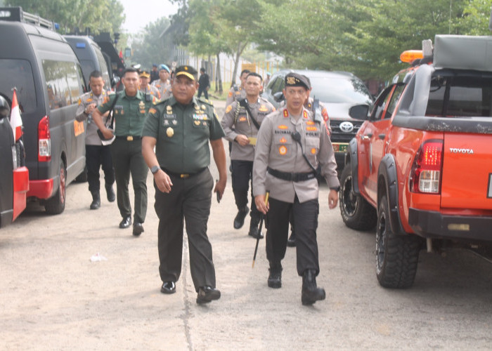 Kapolda Sumsel-Kasdam II/Sriwijaya Mengecek Persiapan Pengamanan Kunjungan Wapres RI ke Banyuasin