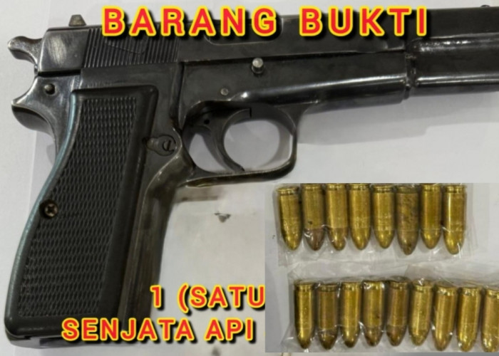 WAW, Pria di Sungai Lilin Ditangkap, Polisi Temukan Pistol dan 18 Amunisi