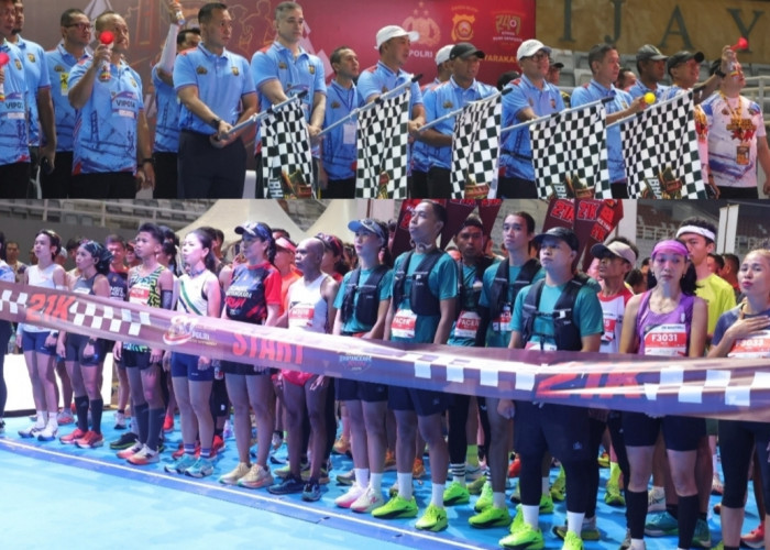Kapolda Sumsel- Gubernur-Pangdam Lepas 8.035 Pelari Sumsel Bhayangkara Run 2026