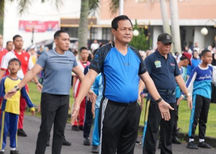Ribuan Warga Padati Plaza GOR Pancasila Muara Enim, Antusias Ikuti Senam Asma Indonesia