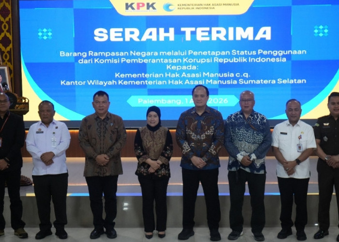 KPK Serahkan Aset Rampasan ke Kementerian HAM, Kemenkum Sumsel Dukung Pemanfaatan