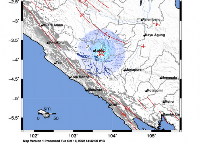 Gempa 4.2 Magnitudo Guncang Muara Enim