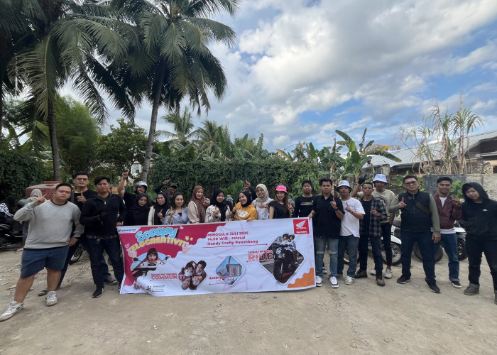 Komunitas Scoopy Palembang Ekspresikan Gaya Lewat City Rolling dan Fun Painting