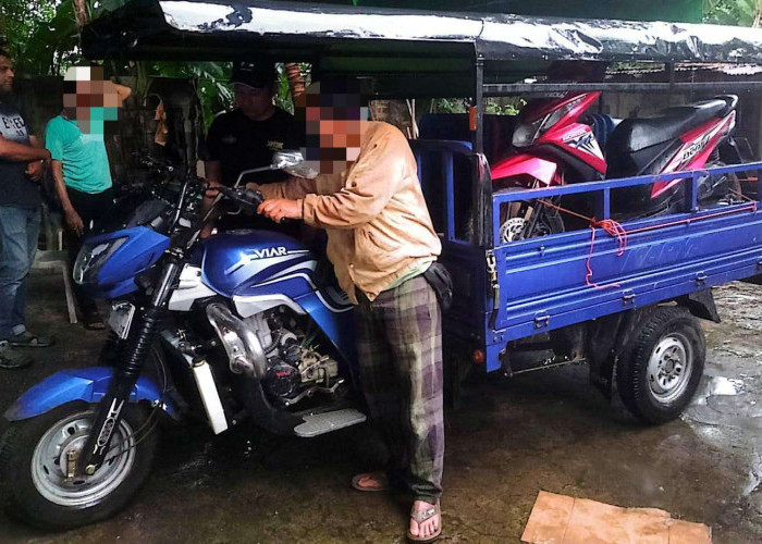 Gelapkan Motor Roda Tiga, Pria di Palembang Diamankan Beserta Penadah, Akui Kepepet Biaya Berobat Anak