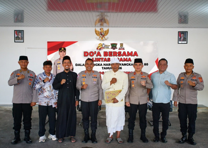 Doa Lintas Agama Jadi Ruang Kebersamaan pada Hari Bhayangkara ke-80 di Polres OKI