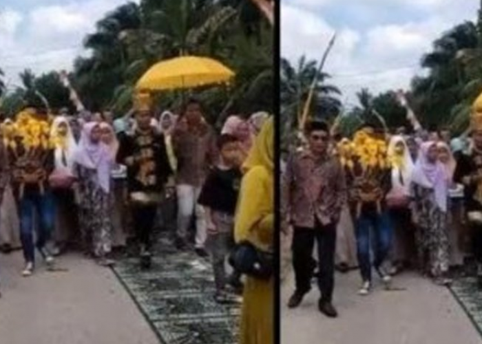 Tak Ada Karpet, Sajadah Masjid Jadi Alas Jalan Pengantin di Aceh, Netizen: Astagfirullah, Berdosa Banget