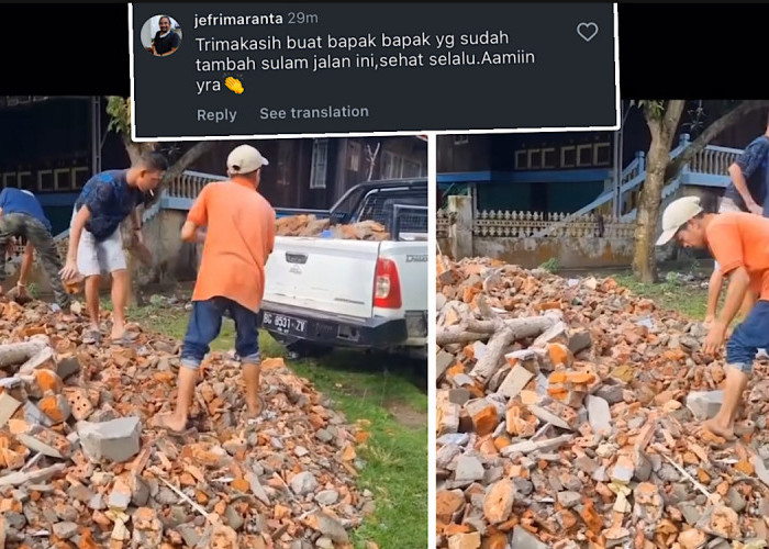 Perbaikan Mandiri Jalan Tanjung Batu Ogan Ilir Hanya ‘Tambal Sulam’ Tapi Tetap Makasih Buat Bapak-bapak Peduli