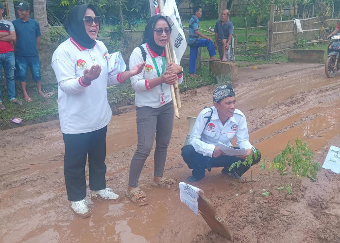 Warga Lubuk Saung Rantau Bayur Banyuasin Minta Segera Perbaiki Jalan Poros