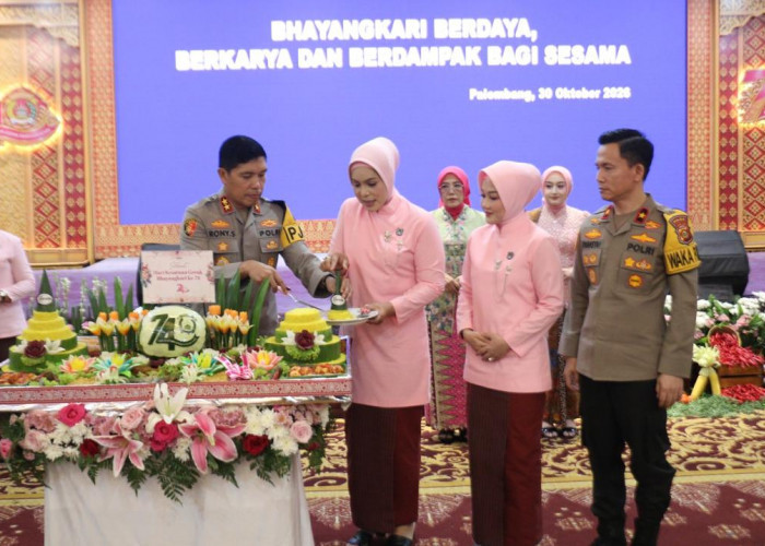Puncak HKGB ke-74, Kapolda Sumsel Tekankan Peran Bhayangkari Dukung Pengabdian Polri